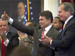 Rick Perry and David Dewhurst, band leaders, 2011, though not past 2014.
