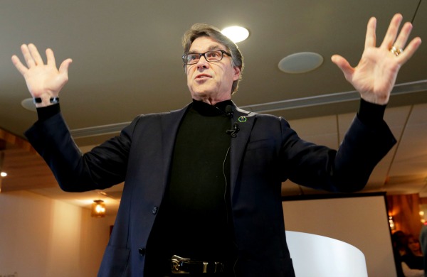 Rick Perry says his quotation of Donald Trump's expectations can't be overrun by a PolitiFact fact check. He's right (PHOTO, L.M. Otero, the Associated Press, April 2017).