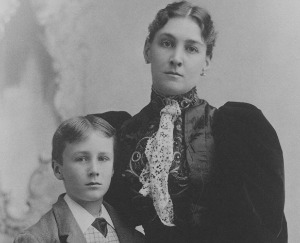 Ted Cruz's reference to horse thieves and Democrats was uttered before by Franklin D. Roosevelt's grandfather in connection with his mother's courtship by a Democrat. This photo shows the young FDR with his mother, Sara Delano Roosvelt (NEH photo).
