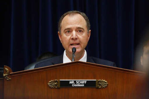 Rep. Adam Schiff, D-Calif., speaks before Acting Director of National Intelligence Joseph Maguire testifies before the House Intelligence Committee in Washington on Sept. 26, 2019. (AP/Monsivais)