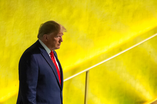 President Donald Trump arrives to the United Nations General Assembly at U.N. headquarters on Sept. 24, 2019. (AP/Altaffer)