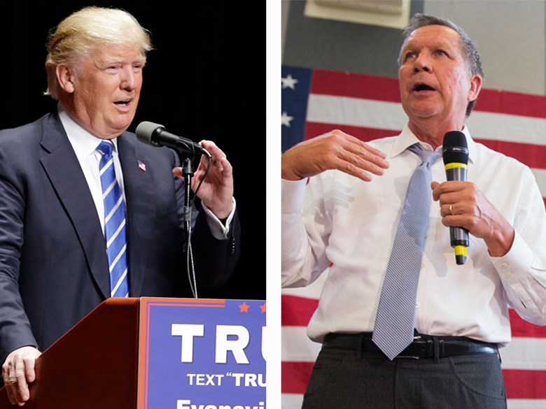 Donald Trump and John Kasich spoke at the California Republican Party Convention
