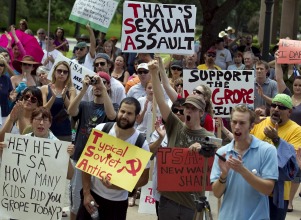 Texans show their support at the Texas Capitol on June 4 for legislation that would prohibit invasive pat-downs at airport security checkpoints.