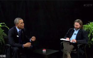 President Barack Obama plugged healthcare.gov on "Between Two Ferns" with Zach Galifianakis.