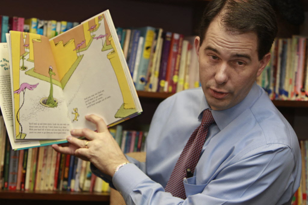 Wisconsin Governor Scott Walker has defended his record on education in the face of criticism over his 2011-13 budget